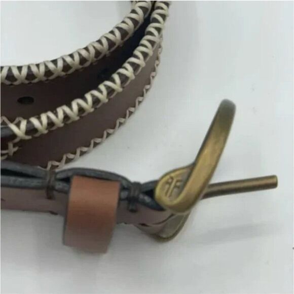 Frye Genuine Leather Boho Belt Brown with Saddle Stitching Size Small NWOT main image 6